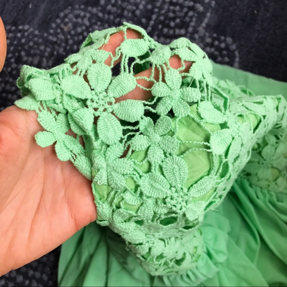 🆕 MINT GREEN PERFORATED FLIRTY MINI DRESS! - Picture 5 of 9